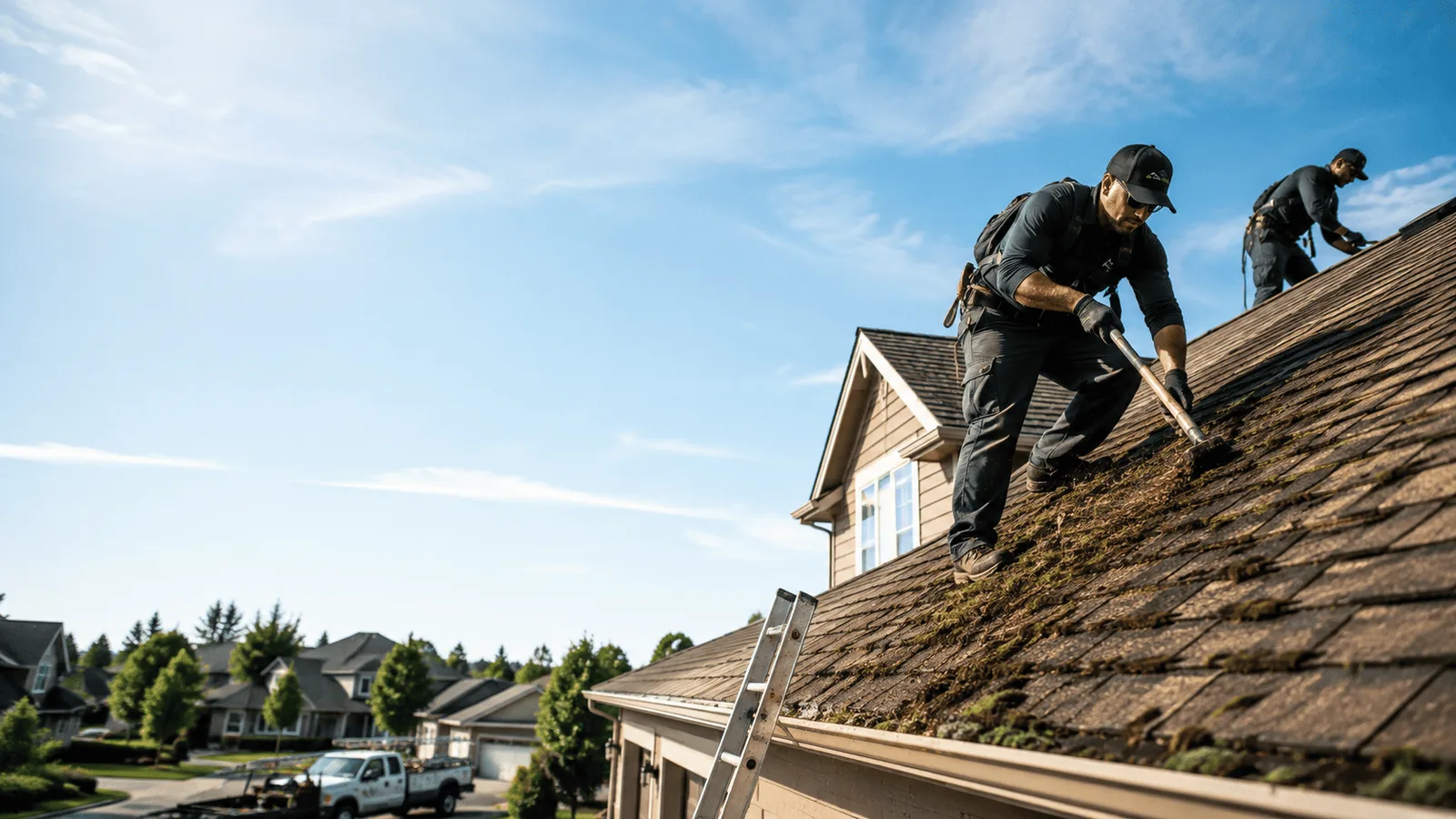 Roof Moss Removal in Crystal, MI near me